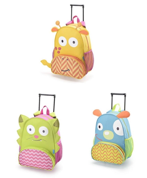 Mochila 2 em 1 Com Rodinha (Zoo Dog/ Zoo Giraffe/ Zoo Cat) Multikids