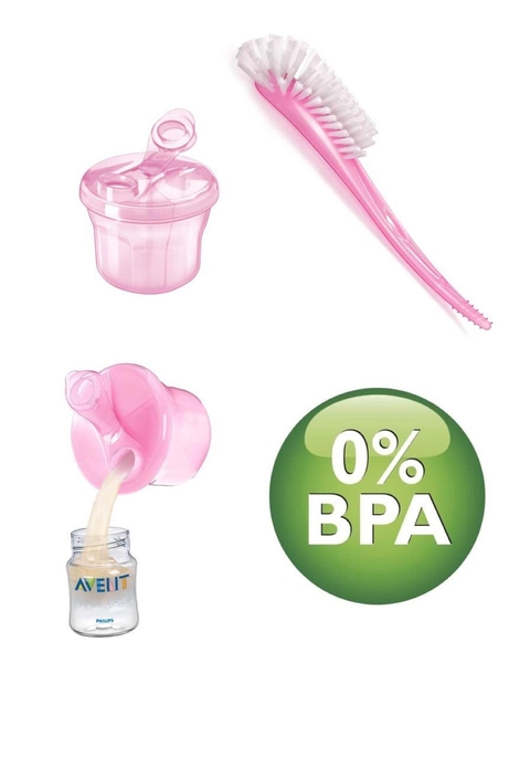 KIT AVENT ESSENCIAL (Pote Dosador de Leite em Pó + Escova para limpeza de Mamadeiras e dos Bicos) - Philips Avent - comprar online