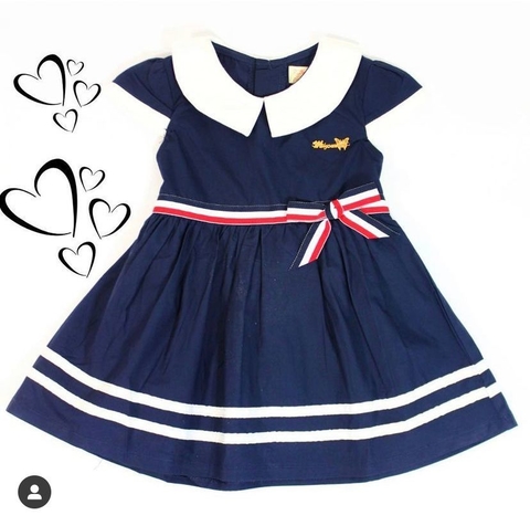 Vestido Infantil Menina Gola Boneca - comprar online