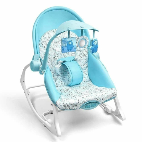 Cadeira de Descanso e Balanço com Sons - Multikids Baby - Seasons - De 0 a 18kg (Rosa/Azul) - BABY IMPORTAÇÃO