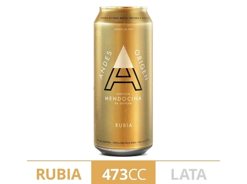 Cerveza rubia 473ml "Andes"
