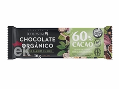 CHOCOLATE ORGANICO 60% 16G "COLONIAL"