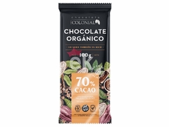 CHOCOLATE ORGANICO 70% 100G "COLONIAL"