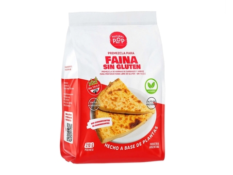 Premezcla para Faina sin gluten 210g "Natural Pop"