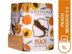 Pack 4 latas vino moscato peach "Bartenura"