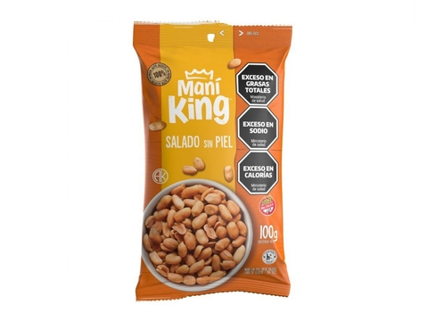 Mani salado sin piel 100g "King"