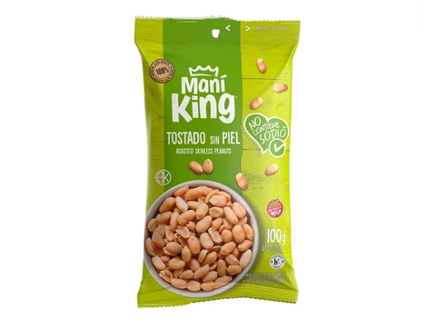 Mani tostado sin piel y sin sodio 100g "King"