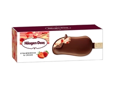 Paleta Frutilla con crema 80ml "Haagen-Dazs"