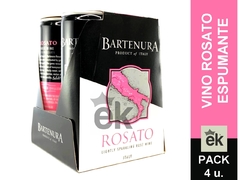 Pack 4 latas vino rosado espumante "Bartenura"