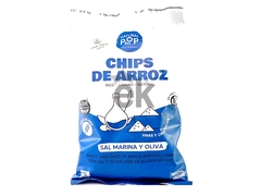 Chips de arroz con sal marina y oliva 60g "Natural Pop"