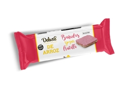 Galletitas de arroz bañadas en yogurt/frutilla "Deluxe"