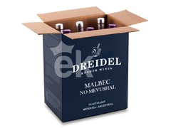 Caja Vino Tinto Malbec No Mevushal 6 unidades "Dreidel"