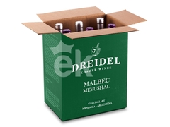 Caja Vino Tinto Malbec Mevushal 6 unidades "Dreidel"