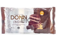 Alfajor de arroz sabor Chocolate 6 unidades "Donn"