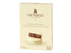 Alfajor de chocolate blanco con ddl 6 unidades "Cachafaz"