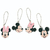 Kit 4 Enfeites de Natal Mickey e Minnie Rosa MDF - Disney