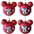 Enfeite de Natal 4 Bolas Mickey e Minnie Gorro - Disney