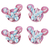 Potes de Tempero + 2 Petisqueiras + 4 Mini Petisqueiras Rosa - Mickey e Minnie Presentes