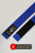 MATSU OBI AZUL COM PONTEIRA PRETA - Faixa Premium (Algodão) | Premium Blue Belt (Cotton) with Black Bar - comprar online