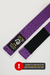 MATSU OBI ROXA COM PONTEIRA PRETA - Faixa Premium (Algodão) | Premium Purple Belt (Cotton) with Black Bar - comprar online