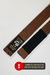 MATSU OBI MARROM COM PONTEIRA PRETA - Faixa Premium (Algodão) | Premium Brown Belt (Cotton) with Black Bar - comprar online