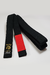 KUROMATSU ALGODÃO COM PONTEIRA VERMELHA - Faixa Preta Premium | Premium Black Cotton Belt with Red Bar - Matsu Clã