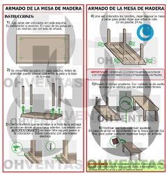 Combo Mesa 100x80 + 4 Sillas Hindu Rectas en Pino - tienda online