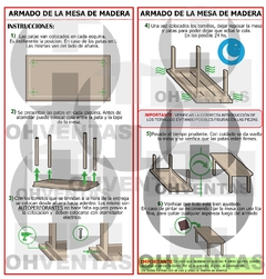 Combo Mesa 140x80 + 6 Sillas Hindu Rectas en Pino - OHVENTAS | Fabricante de muebles en Pino 