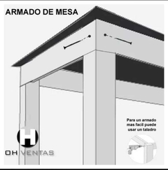 Mesa 2 mts + 8 Sillas vintage Pino Quincho Retro - comprar online