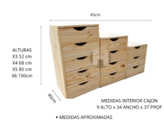 Cajonera Interior Placard de 4 Cajones en internet