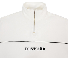 MOLETOM DISTURB CLASSIC QUARTER ZIP WHITE - loja online