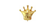 Globo corona dorado 72 cm grande