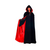 Capa Disfraz Reversible Negro/rojo Con Capucha 130cm