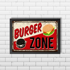 PLACA BURGER ZONE - comprar online