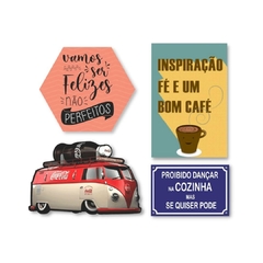 KIT 4 PLACAS FRASES COZINHA - comprar online