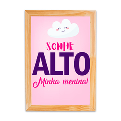 Placa Sonhe Minha Menina 5 - comprar online