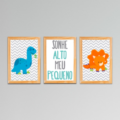 Kit 3 Placas Dinossauros - comprar online