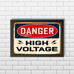 PLACA DANGER HIGH VOLTAGE na internet