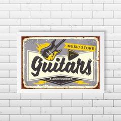 PLACA MUSIC STORE GUITARS na internet