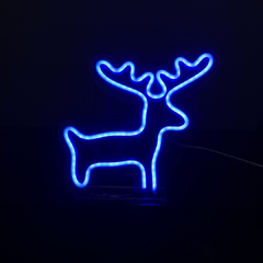 Placa Neon Led de Mesa Alce Natal na internet