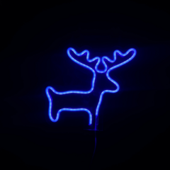 Placa Neon Led de Parede Alce Natal - comprar online