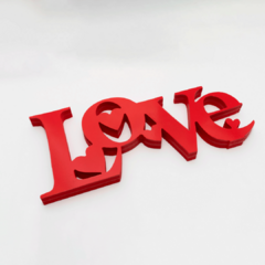 Palavra Decorativa de Mesa Love 3 Plástico Pvc 30x13 cm na internet