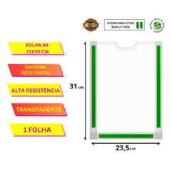 Kit 3 Displays Parede Folha A4 Petg Cristal Quadro Aviso - comprar online