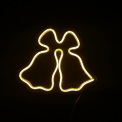 Placa Neon Led de Parede Sino Natal - comprar online