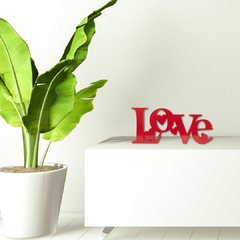 Palavra Decorativa de Mesa Love 3 Plástico Pvc 25x10 cm na internet