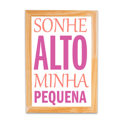 Placa Sonhe Minha Pequena 3 - comprar online