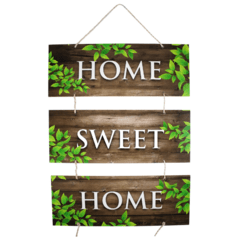 PLACA HOME SWEET HOME C/ CORDA 70x40 cm