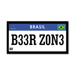 PLACA BEER ZONE BR 25x13 cm