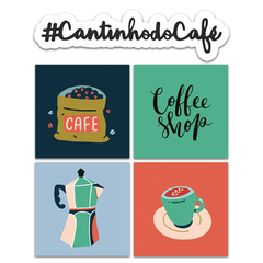 KIT 5 PLACAS CANTINHO DO CAFÉ COLORS - comprar online