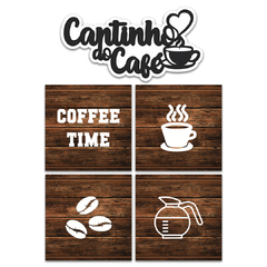 KIT 5 PLACAS CANTINHO DO CAFÉ COFFEE TIME - comprar online